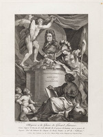 KG 14884
<br/>
Allegorie op Gerard de Lairesse
<br/>
<em>Pierron, Jean Antoine (1780-1812 werkz.)</em>